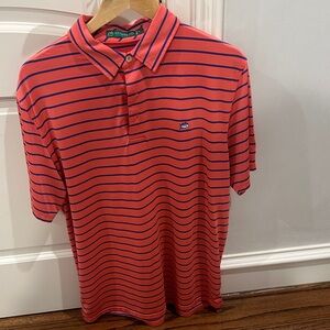 Vineyard Vines Red and Blue Striped Polo Shirt